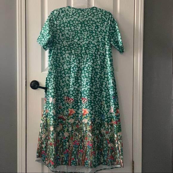NWT Noracora Green Short Sleeve Floral Shift Dress Size Small - Picture 5 of 9